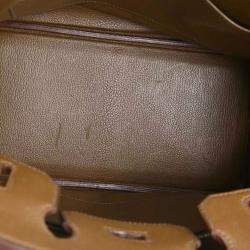 Pre Owned Hermes Taupe Gray Epsom Haut a Courroies 28 Handbag