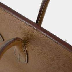 Pre Owned Hermes Taupe Gray Epsom Haut a Courroies 28 Handbag