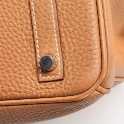 Hermes Gold Togo Leather Palladium Finish Birkin 30 Bag