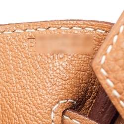 Hermes Gold Togo Leather Palladium Finish Birkin 30 Bag