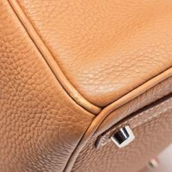 Hermes Gold Togo Leather Palladium Finish Birkin 30 Bag