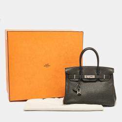 Hermès  Black Togo Leather Palladium Finish Birkin 30 Bag