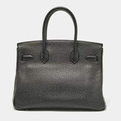 Hermès  Black Togo Leather Palladium Finish Birkin 30 Bag