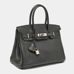 Hermès  Black Togo Leather Palladium Finish Birkin 30 Bag