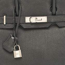 Hermès  Black Togo Leather Palladium Finish Birkin 30 Bag
