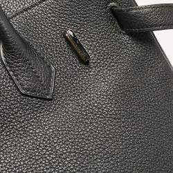 Hermès  Black Togo Leather Palladium Finish Birkin 30 Bag