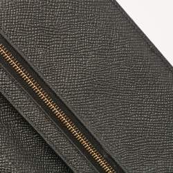 Hermes Black Epsom Leather Gold Finish Bearn Wallet