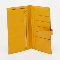 Hermes Jaune Epsom Leather Bearn Gusset Wallet