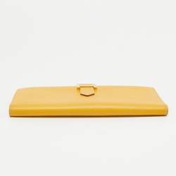 Hermes Jaune Epsom Leather Bearn Gusset Wallet