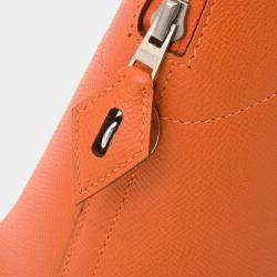 Hermes Orange Epsom Leather Bolide 31 Handbag