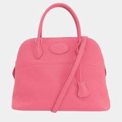 Hermes Rose Azalee Taurillon Bolide 31 Handbag