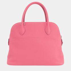 Hermes Rose Azalee Taurillon Bolide 31 Handbag