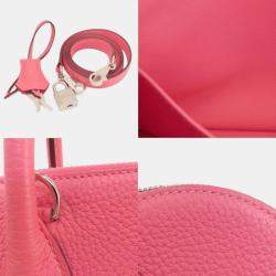 Hermes Rose Azalee Taurillon Bolide 31 Handbag