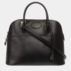 Hermes Box Calf Black Bolide 35 Handbag