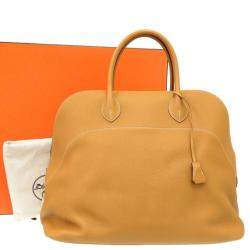 Hermes Taurillon Novillo Natural Sable Bolide Relax 45 Handbag