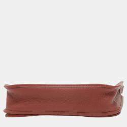 Hermes Taurillon Rouge H Evelyn 3 PM Shoulder Bag