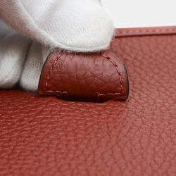 Hermes Taurillon Rouge H Evelyn 3 PM Shoulder Bag