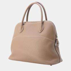 Hermes Etoupe Taurillon Clemence Bolide 31 handbag