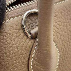 Hermes Etoupe Taurillon Clemence Bolide 31 handbag