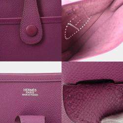 Hermes Cyclamen Epsom leather Evelyn 2 PM shoulder bag