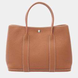 Hermes Brown Negonda Garden PM Tote Bag