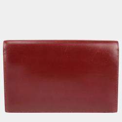 Hermes Box Calf Rouge Ash Bordeaux Liddy Clutch Vintage Shoulder Bag