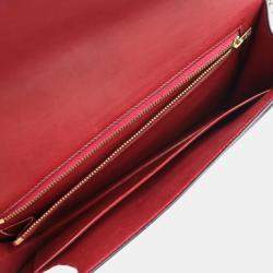 Hermes Box Calf Rouge Ash Bordeaux Liddy Clutch Vintage Shoulder Bag