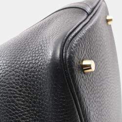 Hermes Black Taurillon Clemence Picotin Lock MM Handbag