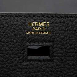 Hermes Black Togo Leather Swift Leather Birkin disorder Bag Size 30