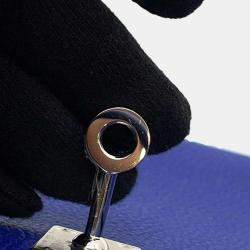 Pre Owned Hermes Blue Electric Togo Leather Birkin Size 25