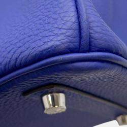 Pre Owned Hermes Blue Electric Togo Leather Birkin Size 25
