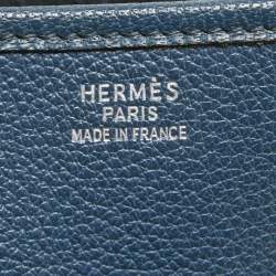 Hermes Bleu Tempete Togo Leather Evelyne I GM Bag