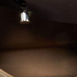 Pre Owned Hermes Etoupe Grey/Cafe Canvas and Leather Herbag Zip 31 Bag