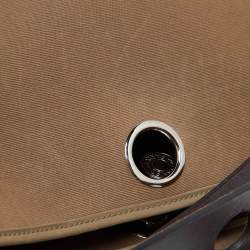 Pre Owned Hermes Etoupe Grey/Cafe Canvas and Leather Herbag Zip 31 Bag