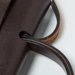 Pre Owned Hermes Etoupe Grey/Cafe Canvas and Leather Herbag Zip 31 Bag