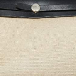 Pre Owned Hermès Beige/Black Toile and Vache Hunter 2in1 Herbag Zip 31 Bag