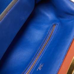 Hermes Blue Royal/Tabac Camel/Fauve Evercolor and Swift Leather Gold Finish 24/24 29 Bag