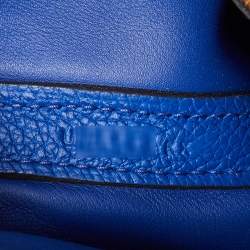 Hermes Blue Royal/Tabac Camel/Fauve Evercolor and Swift Leather Gold Finish 24/24 29 Bag