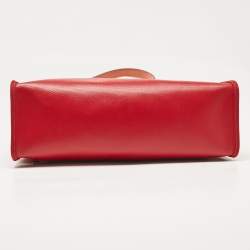 Pre Owned Hermès Rogue Piment/Ecru Canvas and Vache Hunter Herbag Zip 31 Bag