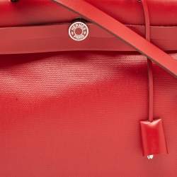 Pre Owned Hermès Rogue Piment/Ecru Canvas and Vache Hunter Herbag Zip 31 Bag