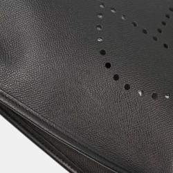 Pre Owned Hermes Black Epsom Evelyne 2 29 Shoulder Bag