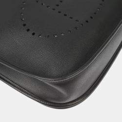 Pre Owned Hermes Black Epsom Evelyne 2 29 Shoulder Bag