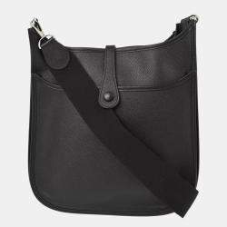 Pre Owned Hermes Black Epsom Evelyne 2 29 Shoulder Bag