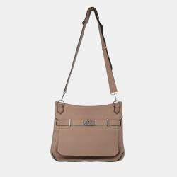 مملوكة مسبقًا Hermes Tourterelle Taurillon Clemence Jypsiere 34 Shoulder Bag