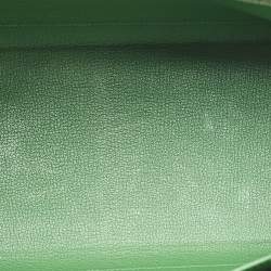 Hermes Vert Bengal Epsom Leather Palladium Finish Kelly Retourne 35 Bag