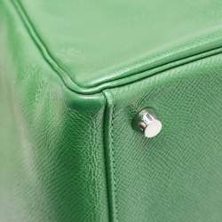Hermes Vert Bengal Epsom Leather Palladium Finish Kelly Retourne 35 Bag