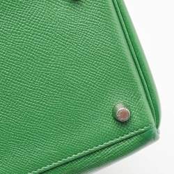 Hermes Vert Bengal Epsom Leather Palladium Finish Kelly Retourne 35 Bag
