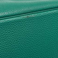 Hermes Malachite Taurillon Togo Leather Palladium Finish Birkin 35 Bag