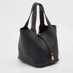 Pre Owned حقيبة هيرمس بيكوتين لوك 22 جلد كليمنس رصاصي  