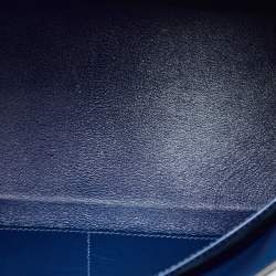 Pre Owned Hermes Bleu Courchevel Leather Gold Finish Kelly Retourne 28 Bag